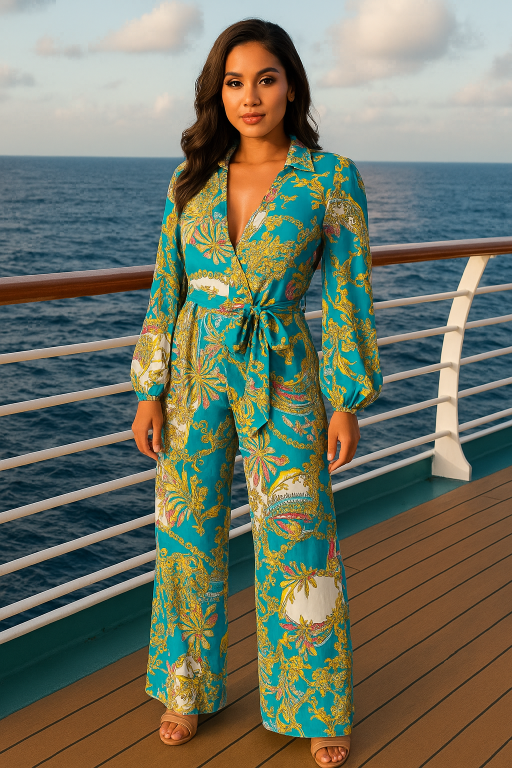 Leah Paisley print jumpsuit