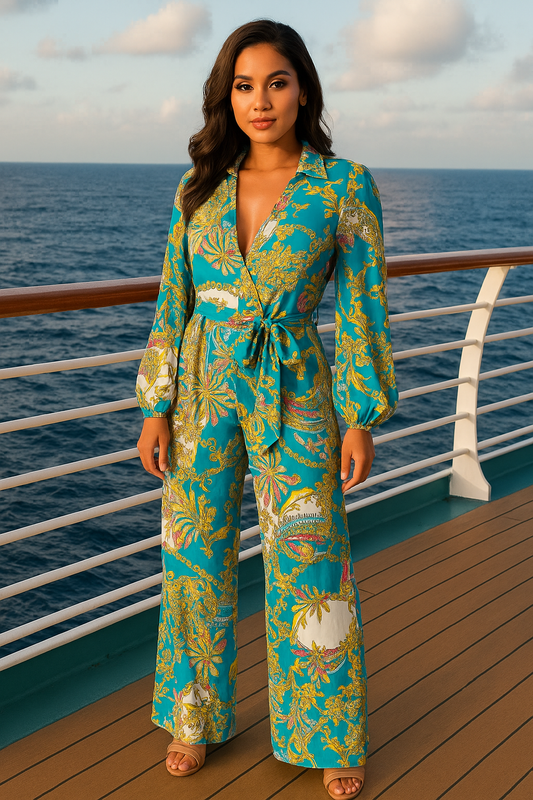 Leah Paisley print jumpsuit