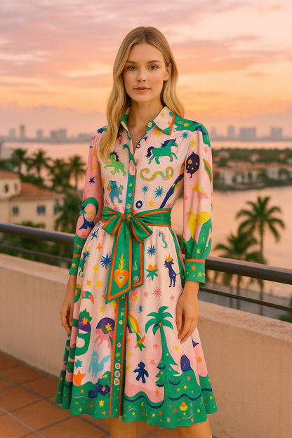 Jubilee green midi dress