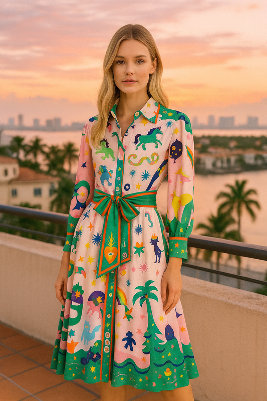 Jubilee green midi dress