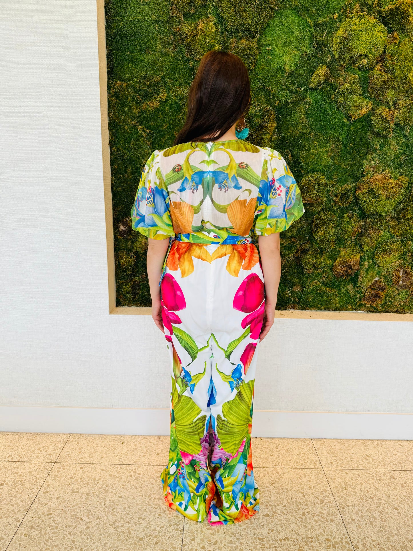 Pilar floral jumpsuit in big colorful print