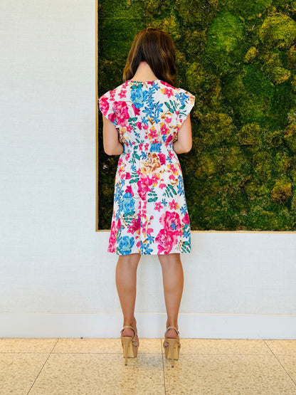 Erin floral knee length dress