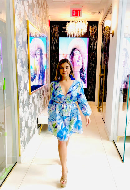 Kaitlyn cutout floral print dress