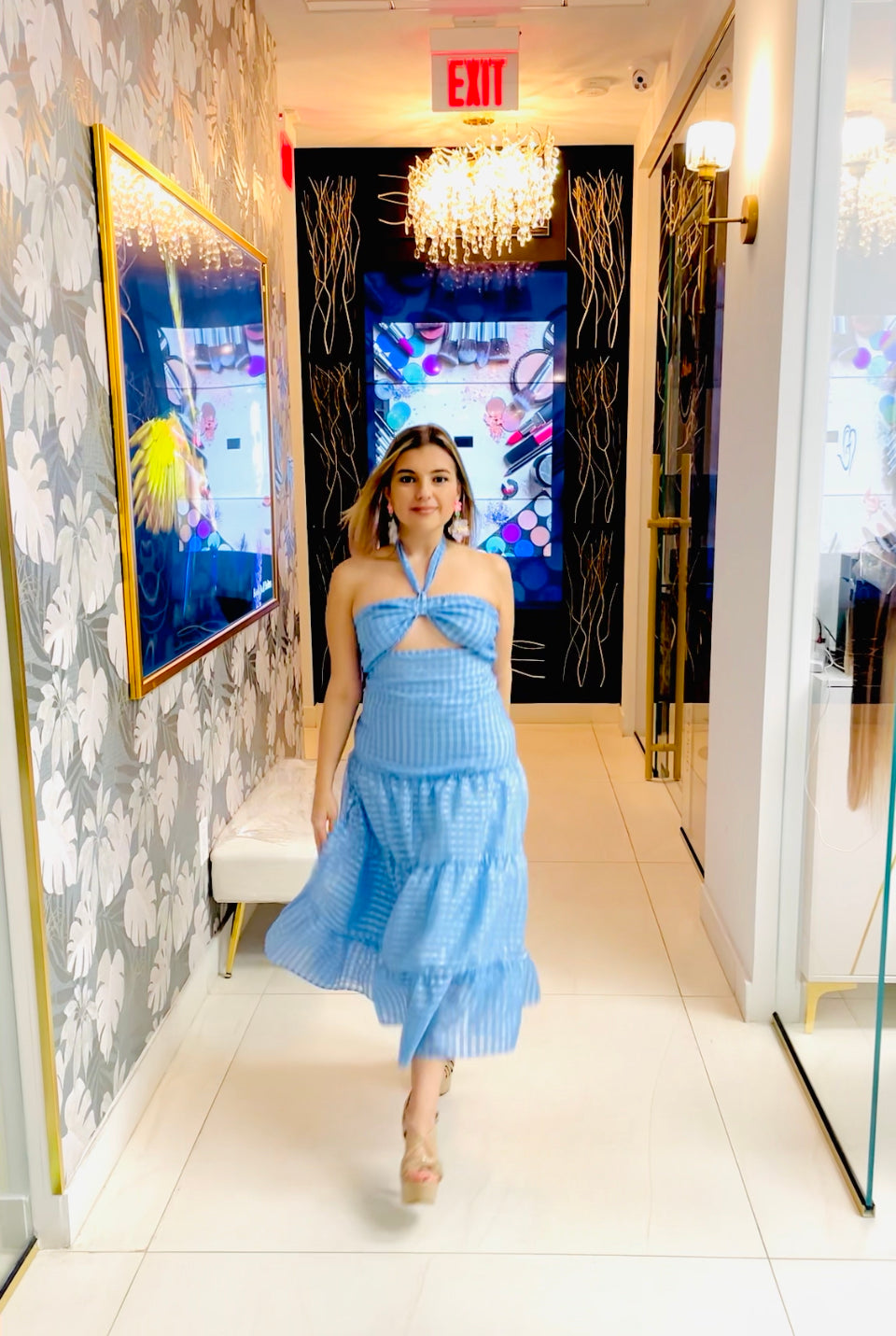 Kylie Blue cutout midi dress