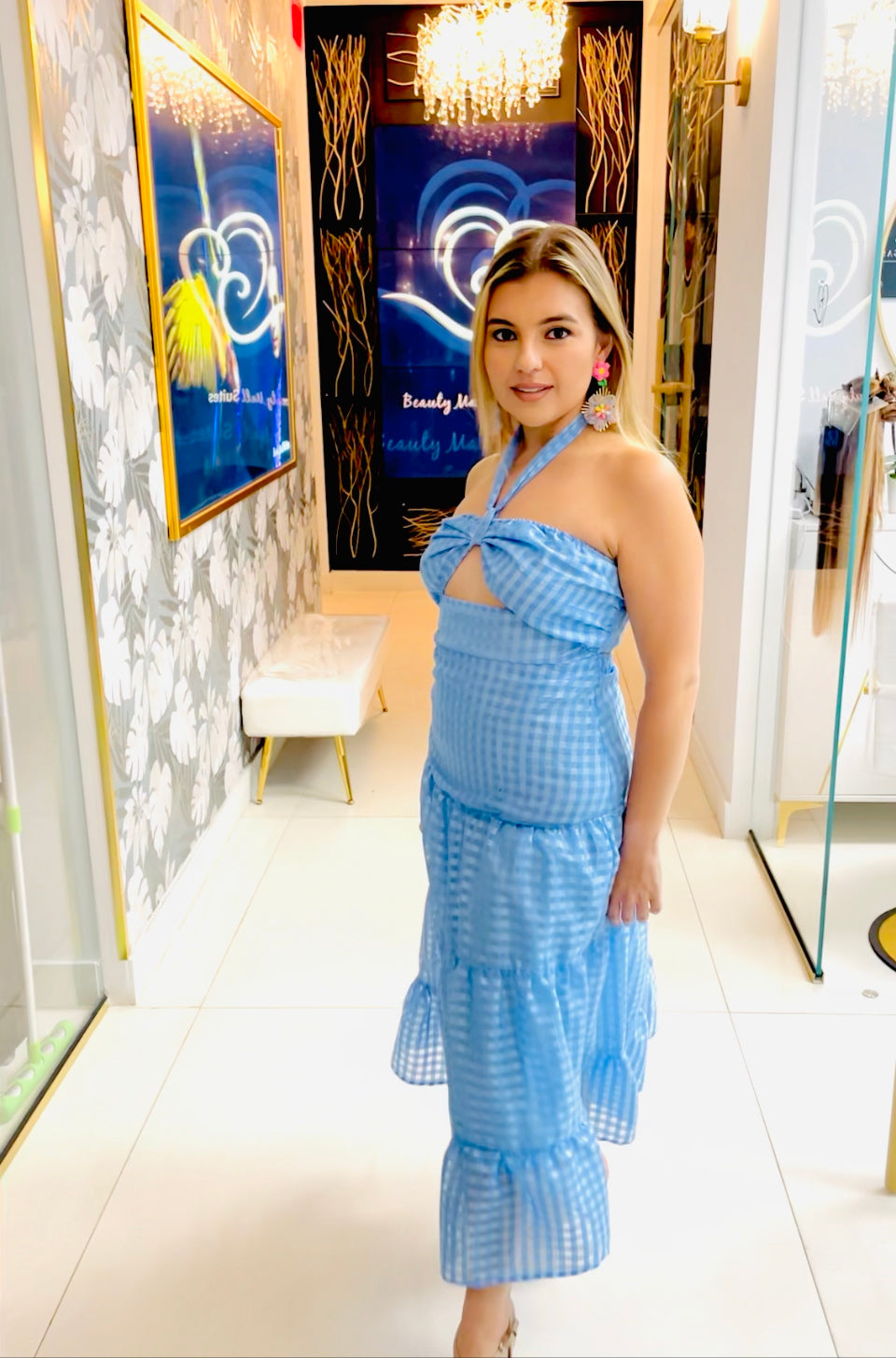 Kylie Blue cutout midi dress